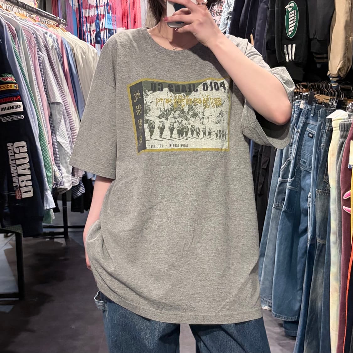 [IM]PoloJeans 폴로진스 그래픽 반팔티 그레이 상품이미지2