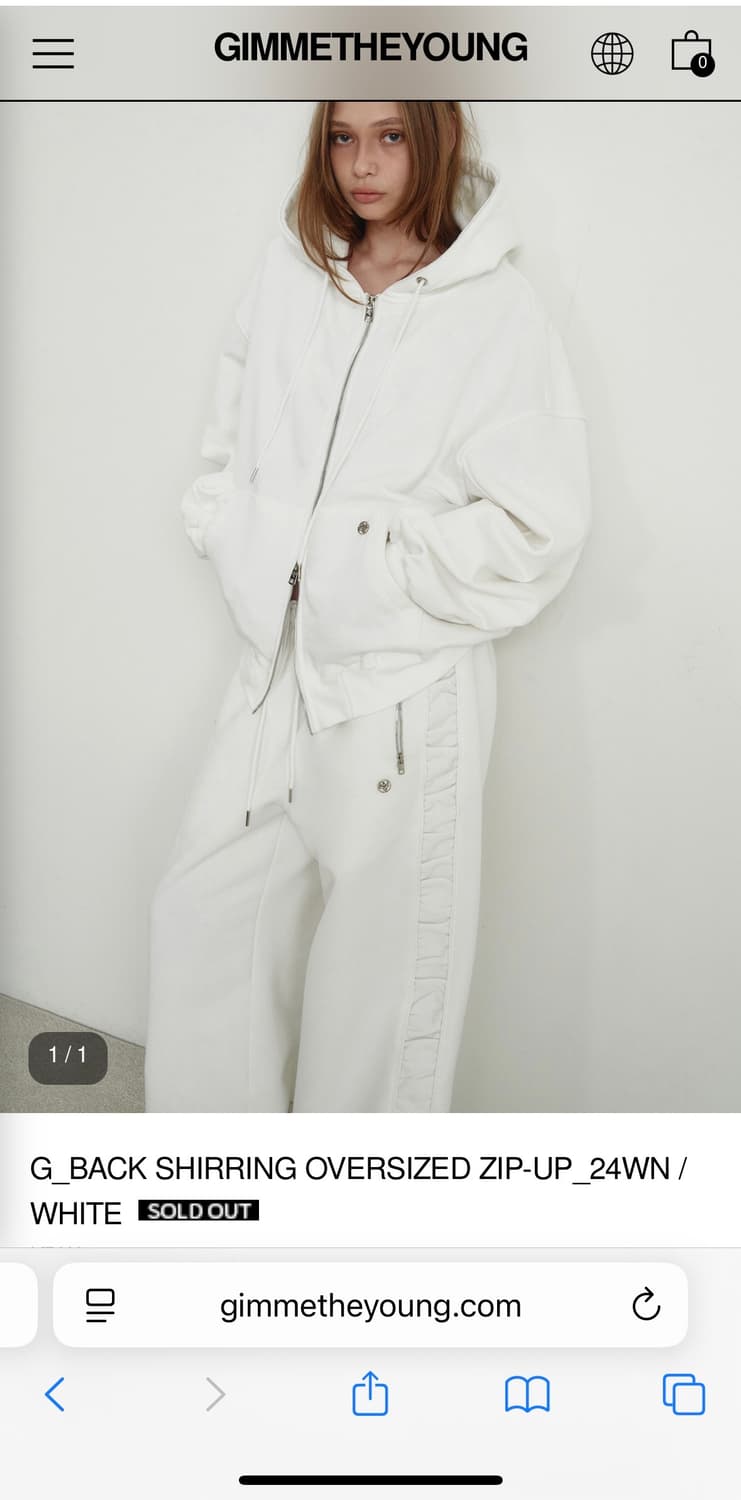 김미더영 gimmetheyoung 셔링 후드집업 상품이미지2