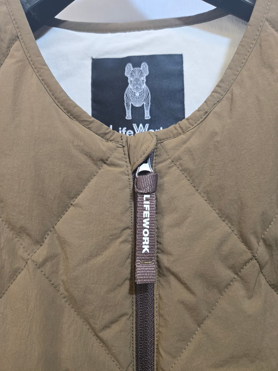 라이프워크 유넥  퀼팅 자켓 브라운 패딩 상품이미지2