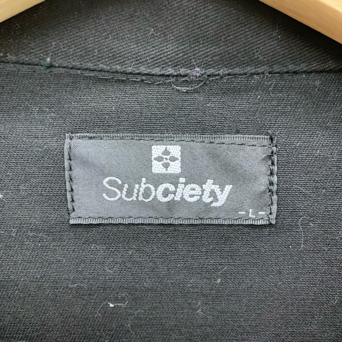 서브사이어티 블랙 레터링 십자가 자수 워크 자켓 상품이미지7