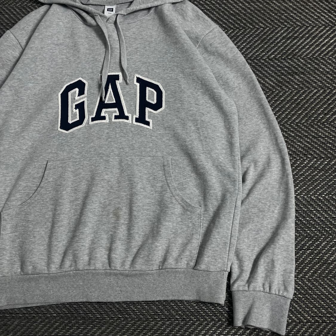 Gap 빅로고 그레이 박시핏 후드 티셔츠y 3602 상품이미지3