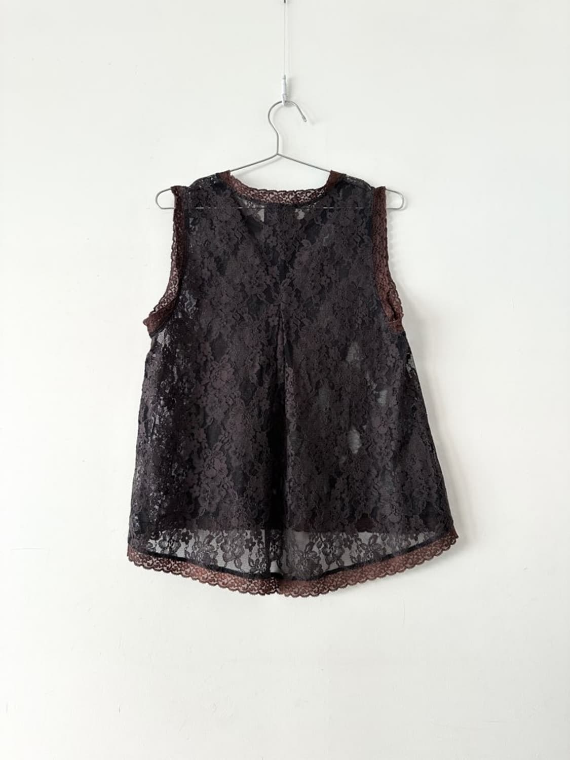 Double lace layer sleevelss 상품이미지3