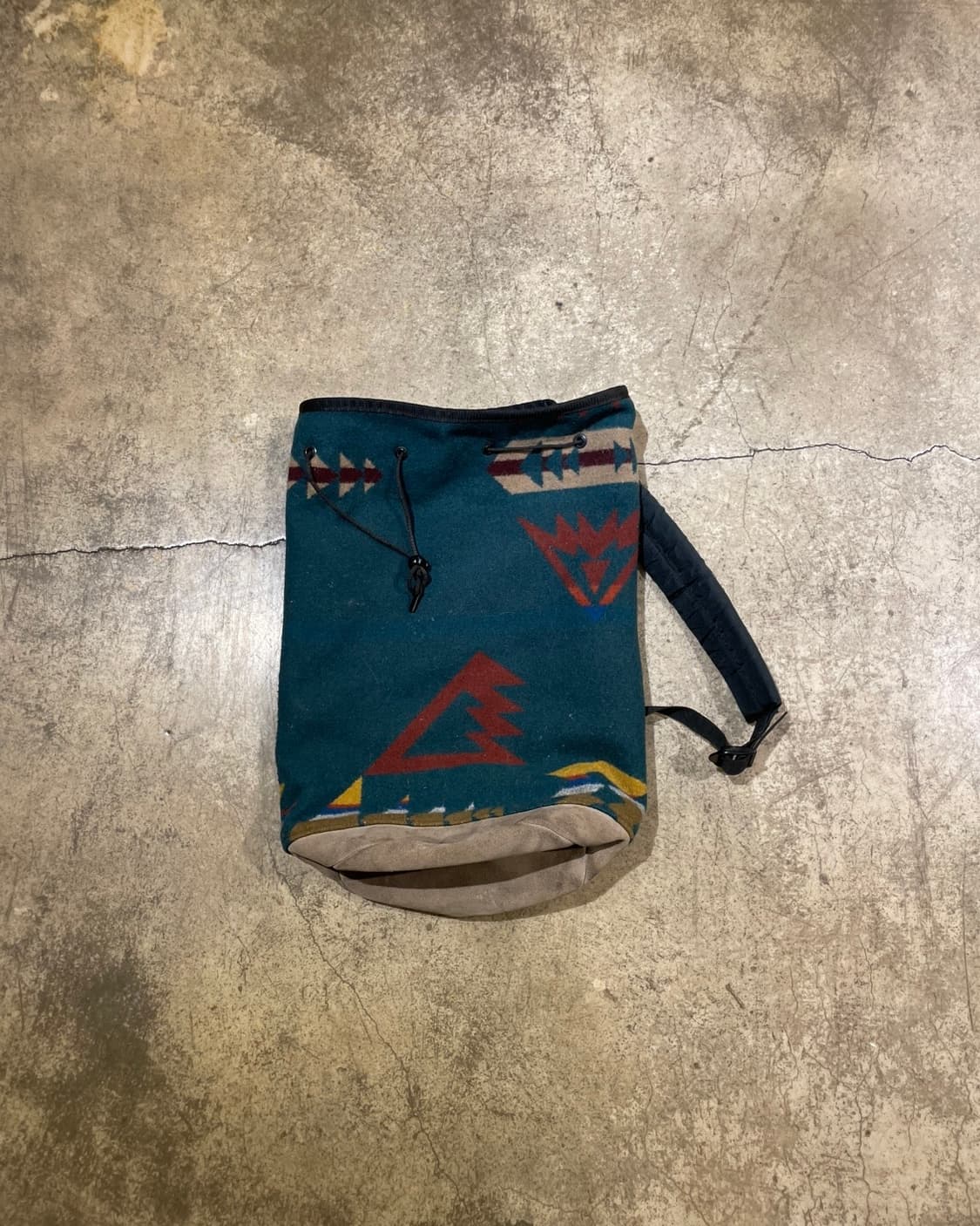 80’s Pendleton 울 x 스웨이드 네이티브 패턴 디테일 슬링백 상품이미지1