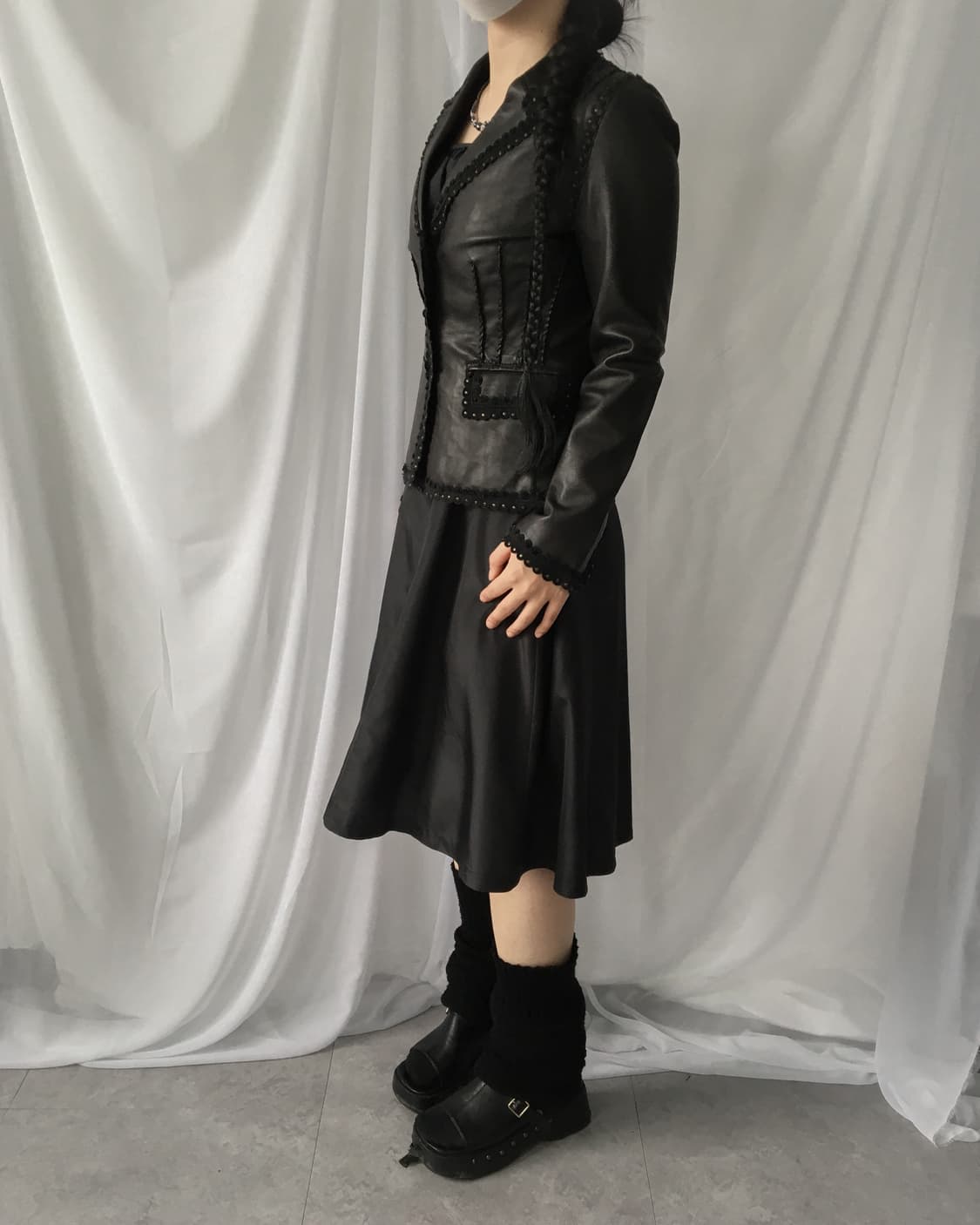 Stud point leather jacket 상품이미지7
