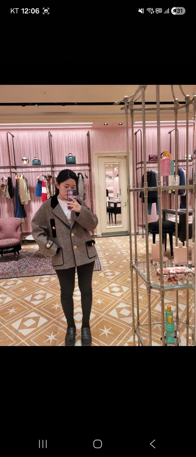 구찌 울 해링본 코트 상품이미지4