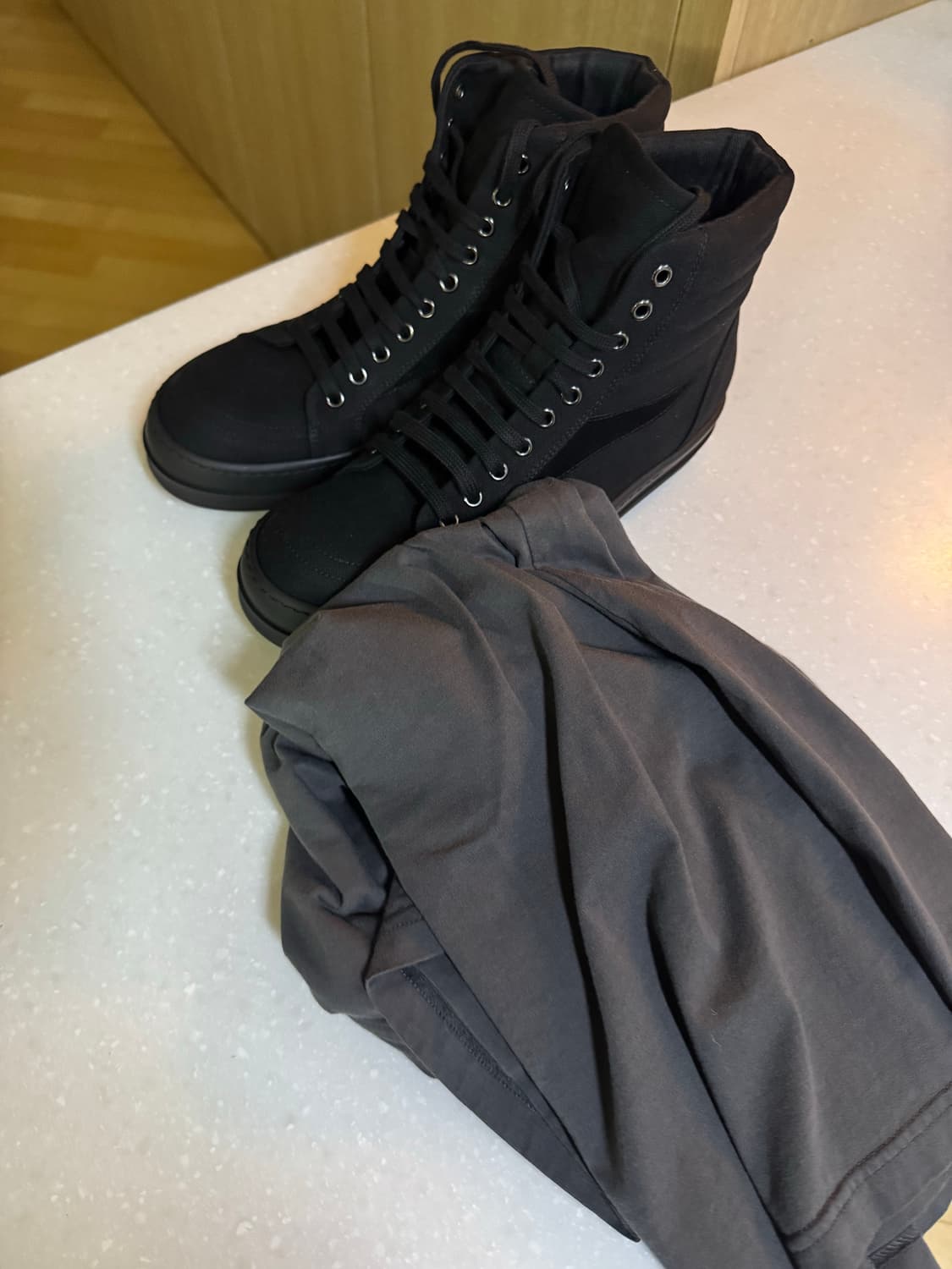 25 SS 43size 릭오웬스 다크쉐도우 캔버스 릭반스 하이 상품이미지2