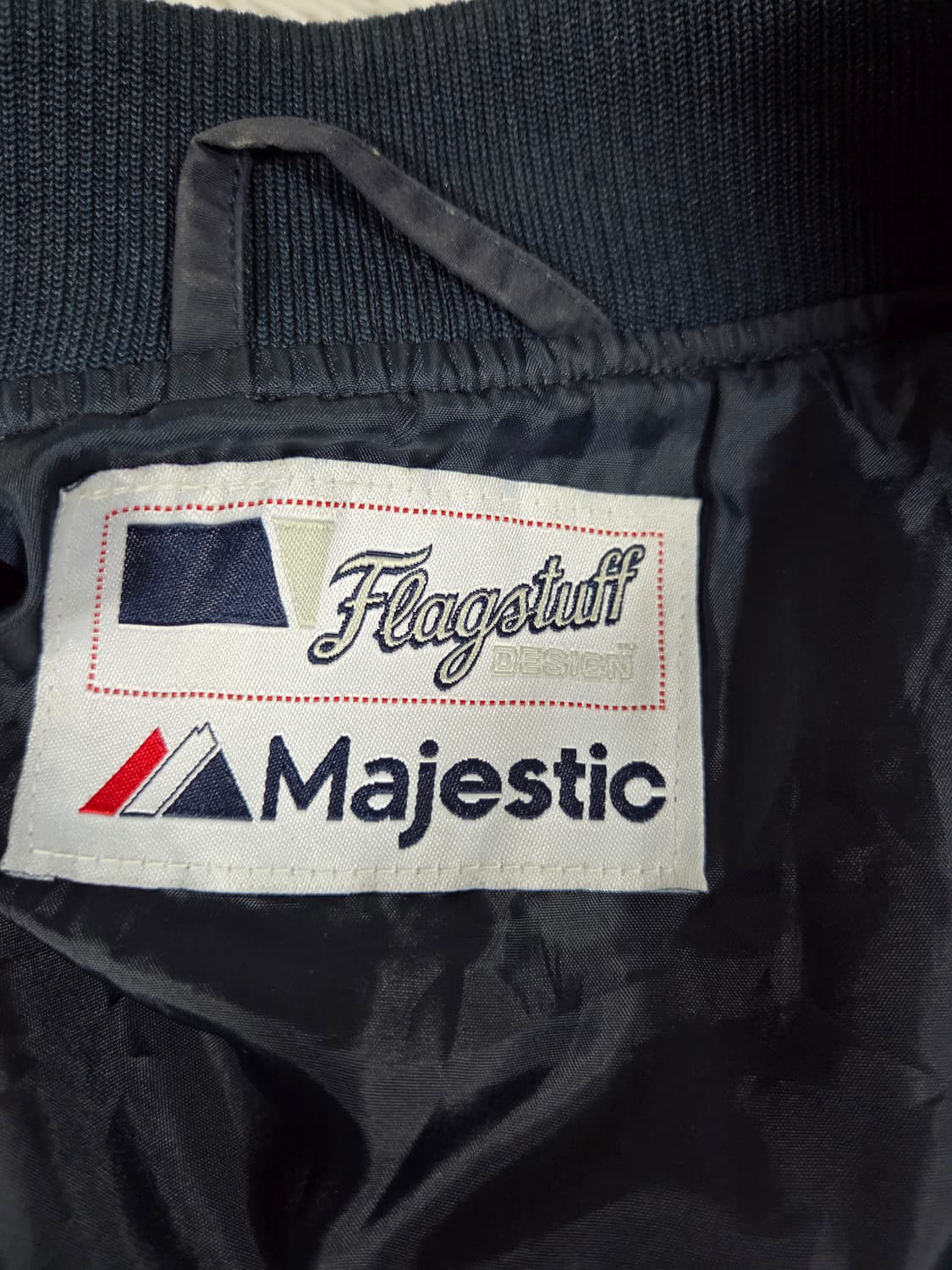 Majestic  x 플래그스태프 네이비 야구 점퍼 상품이미지3