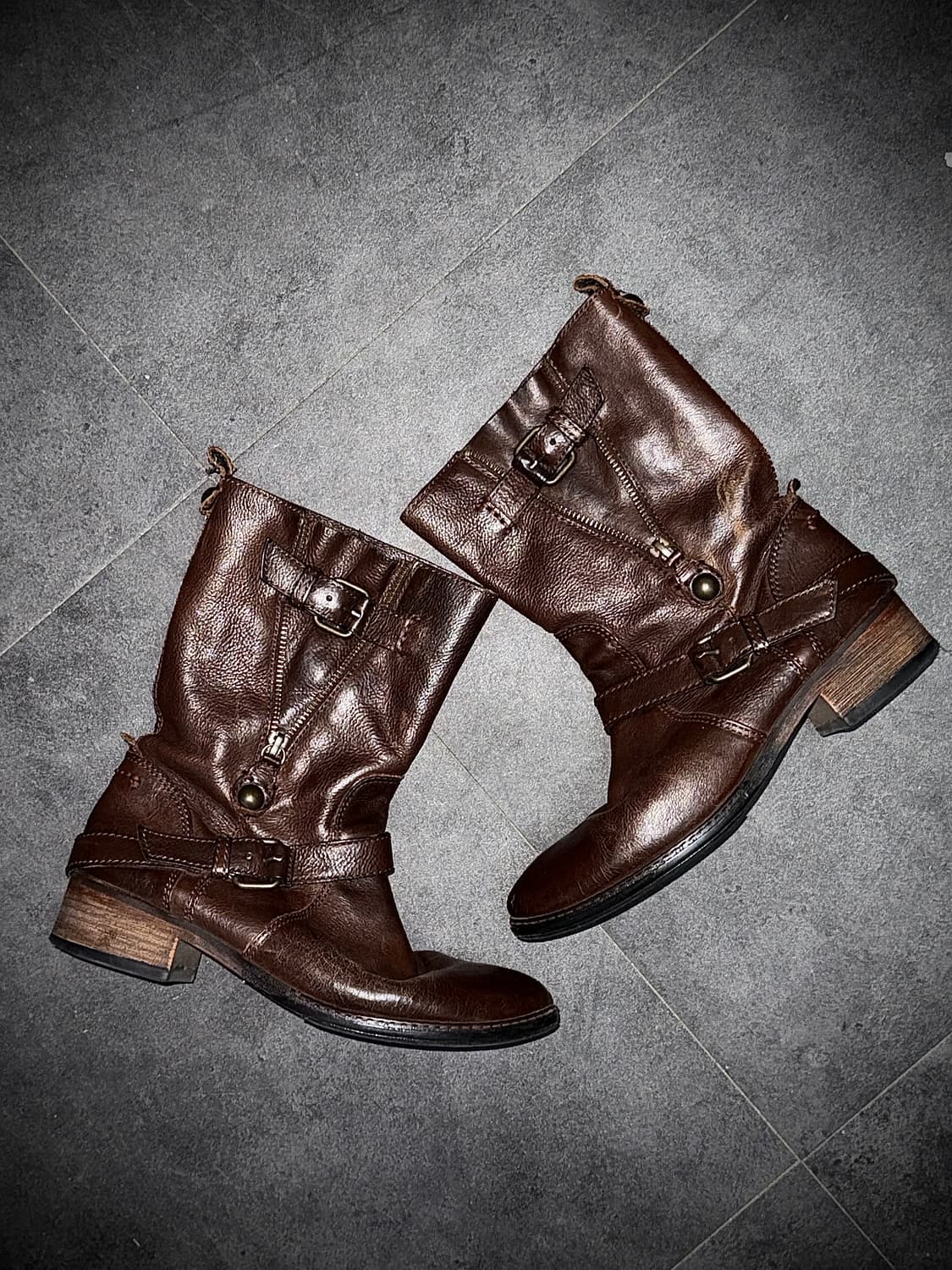 00s brown leather boots 상품이미지1