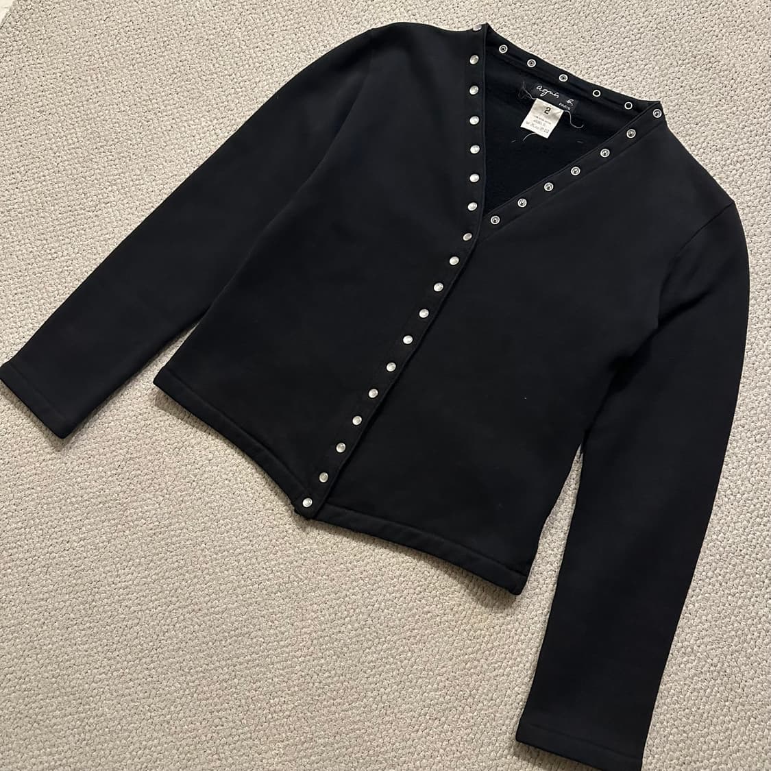 90s 아네스베 agnes b 코튼 가디건 상품이미지2