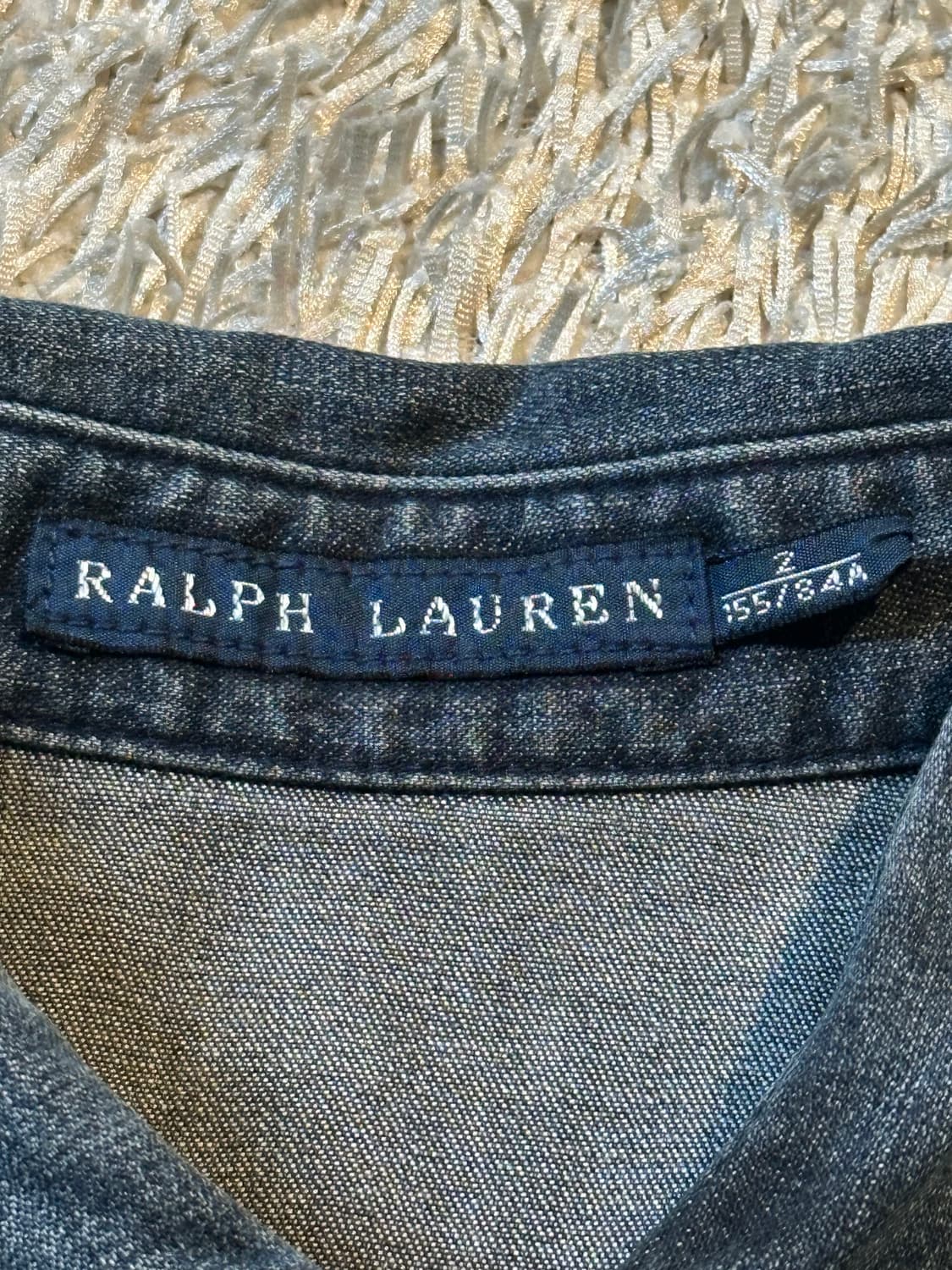 폴로 랄프로렌 신형 투포켓 웨스턴 데님셔츠 진청 상품이미지4