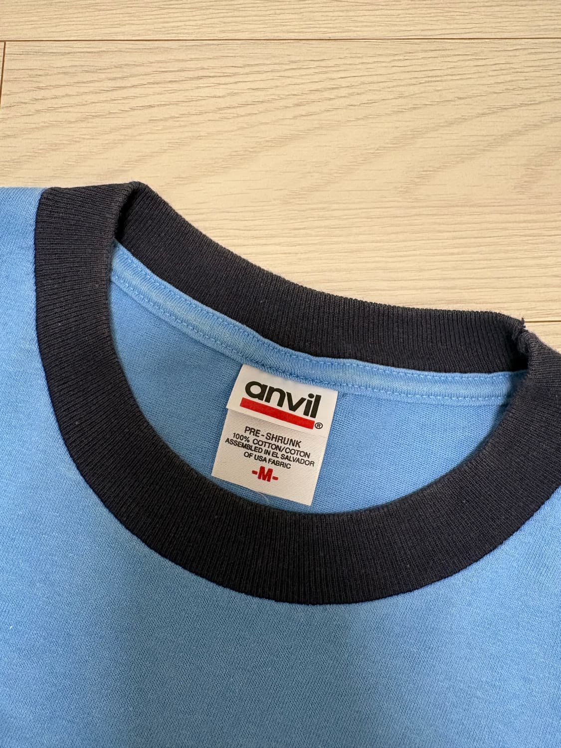 빈티지 링거 락 티셔츠 블루 100-103사이즈 상품이미지2