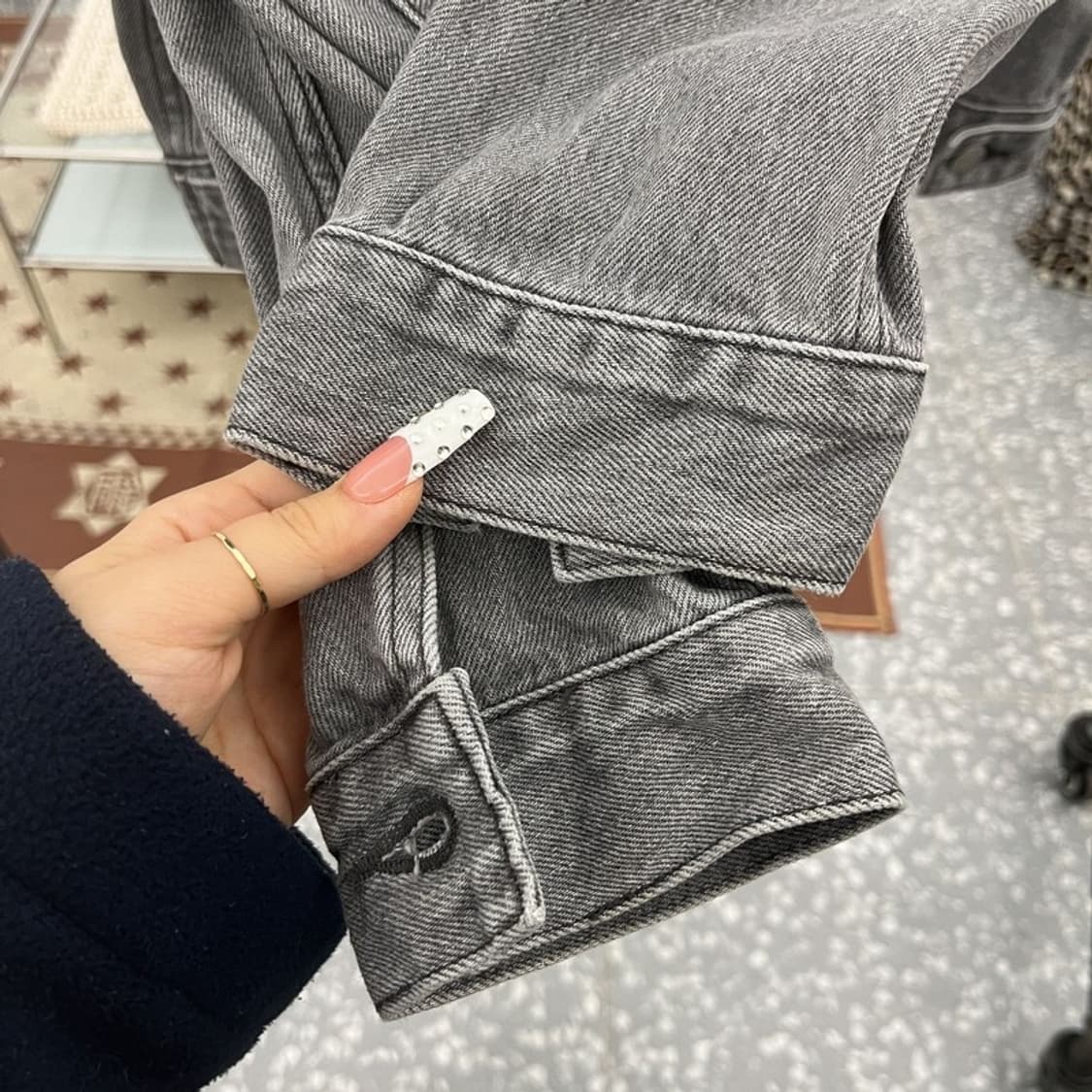 토니웩 올드스쿨 레트로 빈티지 흑청 데님자켓 M C10158 상품이미지7