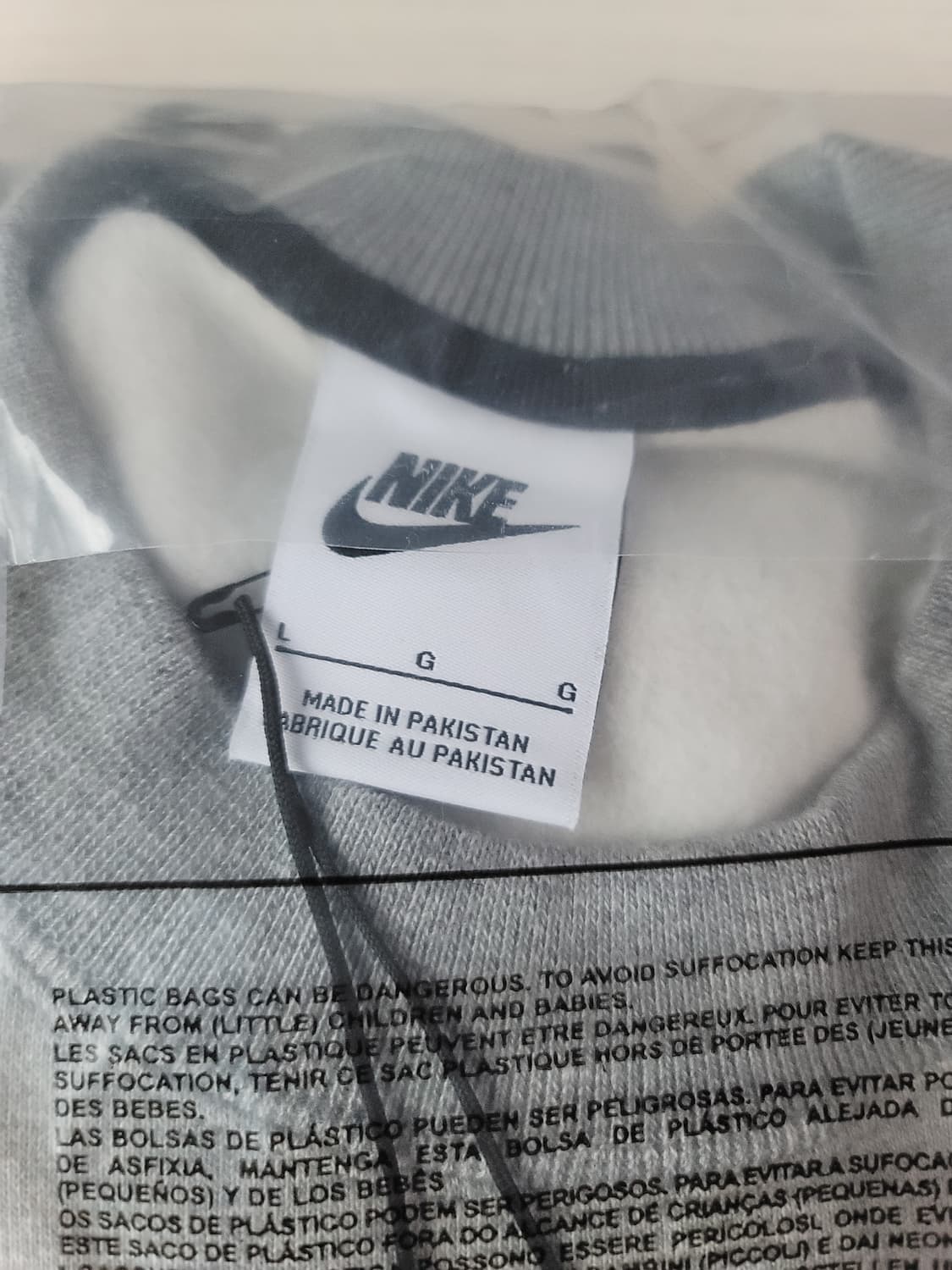 [L]나이키 x 스투시 NRG 워시드 크루넥 맨투맨 그레이 상품이미지6