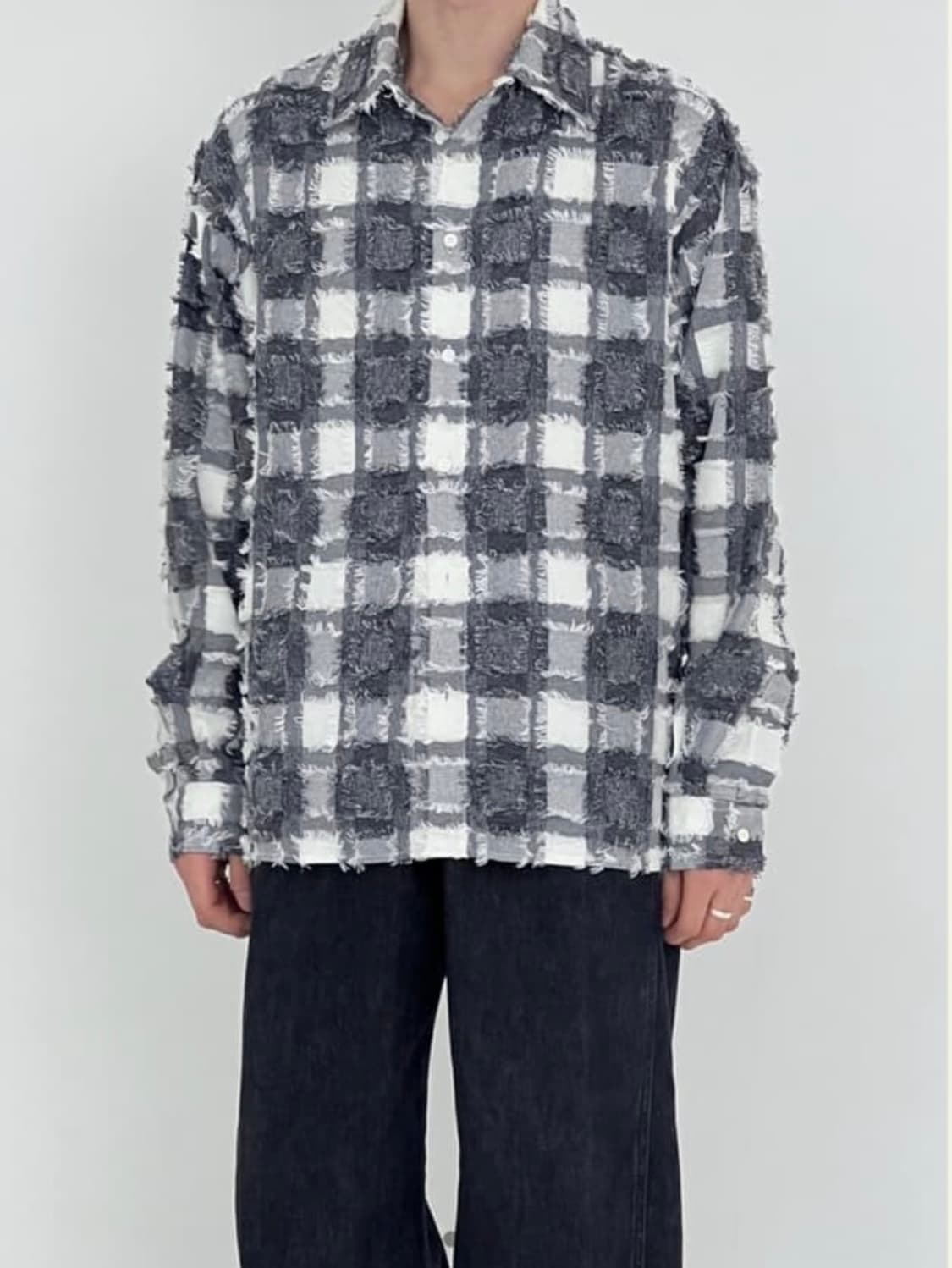 웨이비니스 프린지 테슬 체크셔츠 / 2 상품이미지8