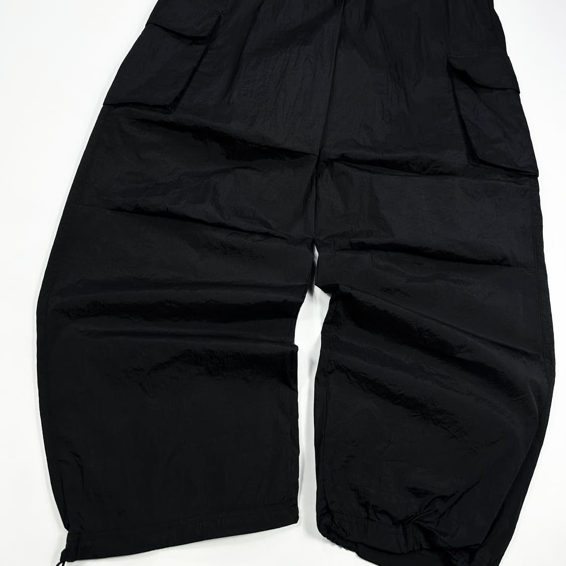 코드그라피 블랙 와이드 퍼티그 우븐팬츠 (XL) 상품이미지4