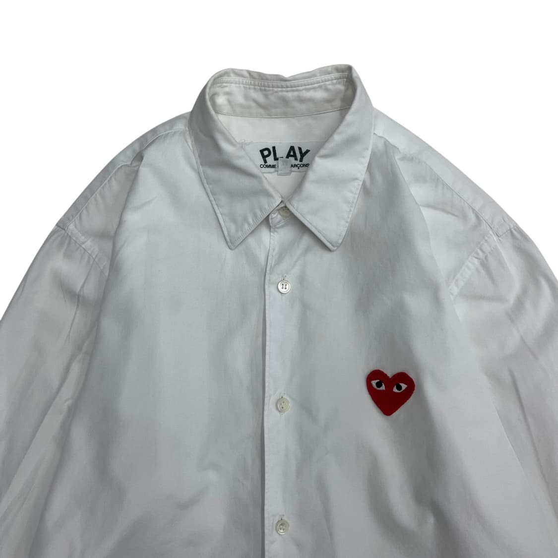 꼼데가르송 하트와펜 화이트 셔츠 M 상품이미지4