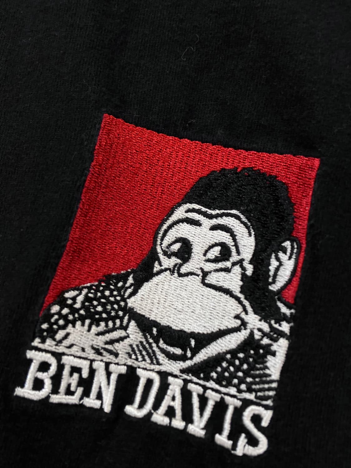 벤 데이비스 자수 로고 반팔 티셔츠 블랙 L #csz3377 상품이미지4