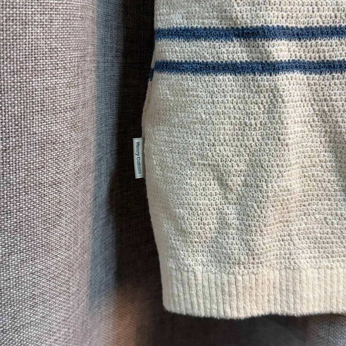 [XL] 헨리코튼 아사 면 여름 니트 반팔카라티 상품이미지4