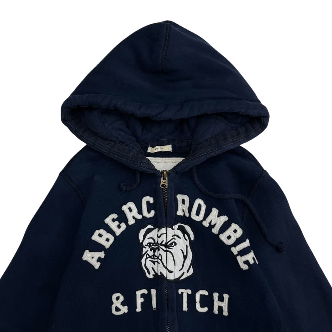 아베크롬비 센터 불독로고 네이비 후드집업 M 상품이미지4