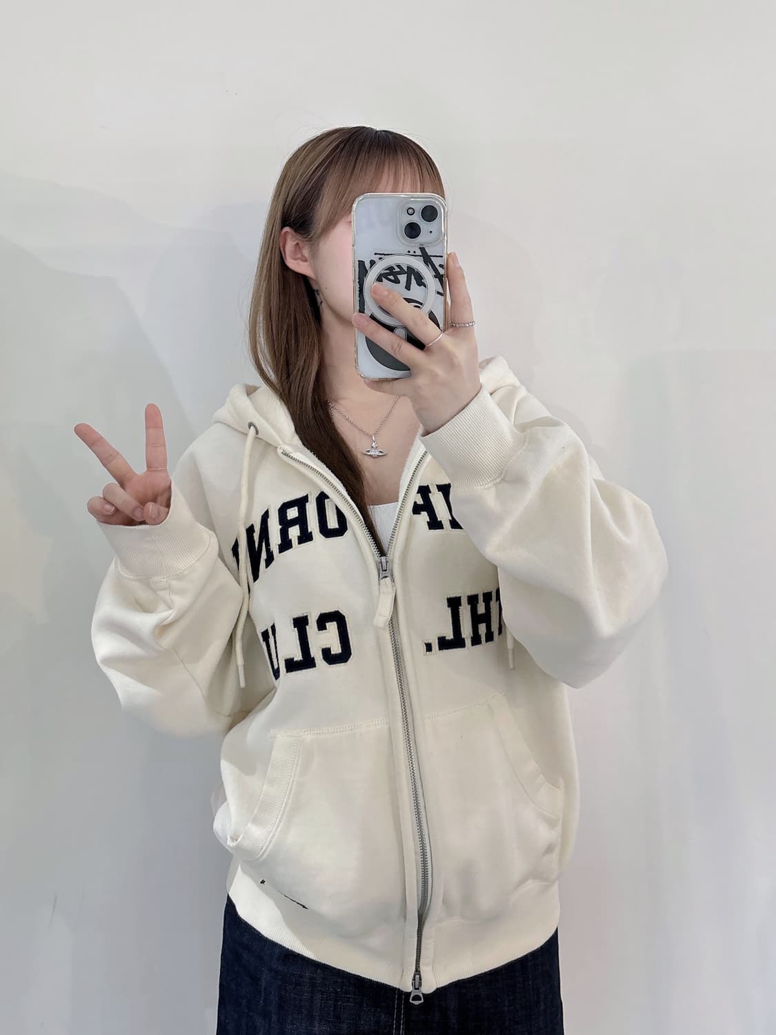 후아유 캘리포니아 빅로고 투웨이 후드집업 상품이미지3