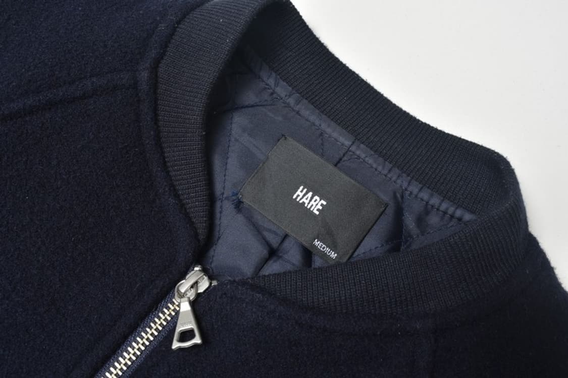 하레 울 블루종 자켓 M N1104 상품이미지5