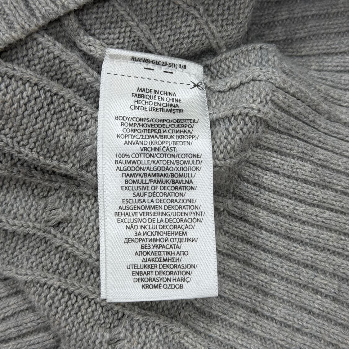 폴로 랄프로렌 포니 케이블 꽈배기 니트 그레이 L 상품이미지4