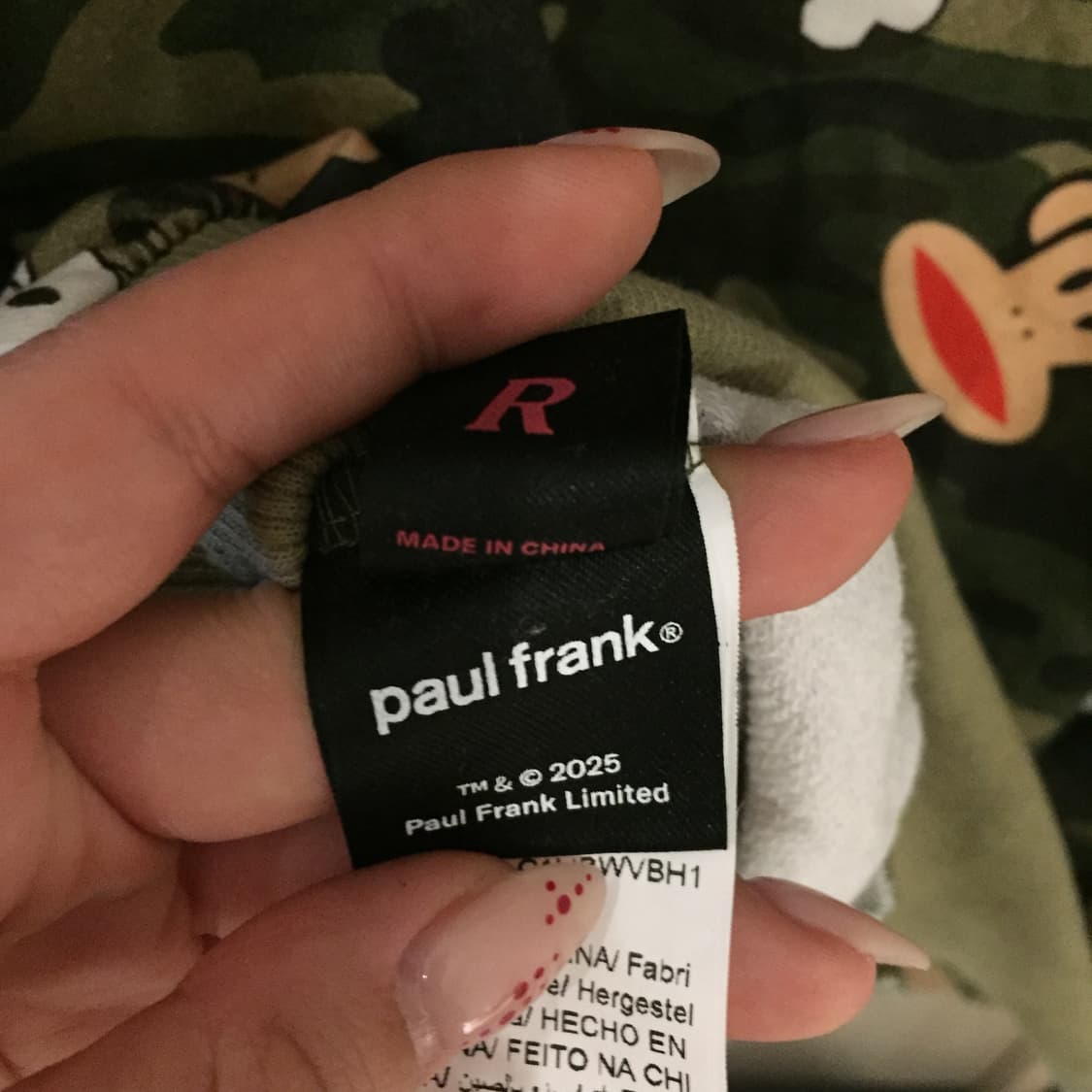 Romwe & Paul Frank 카모 후드티 M 상품이미지5