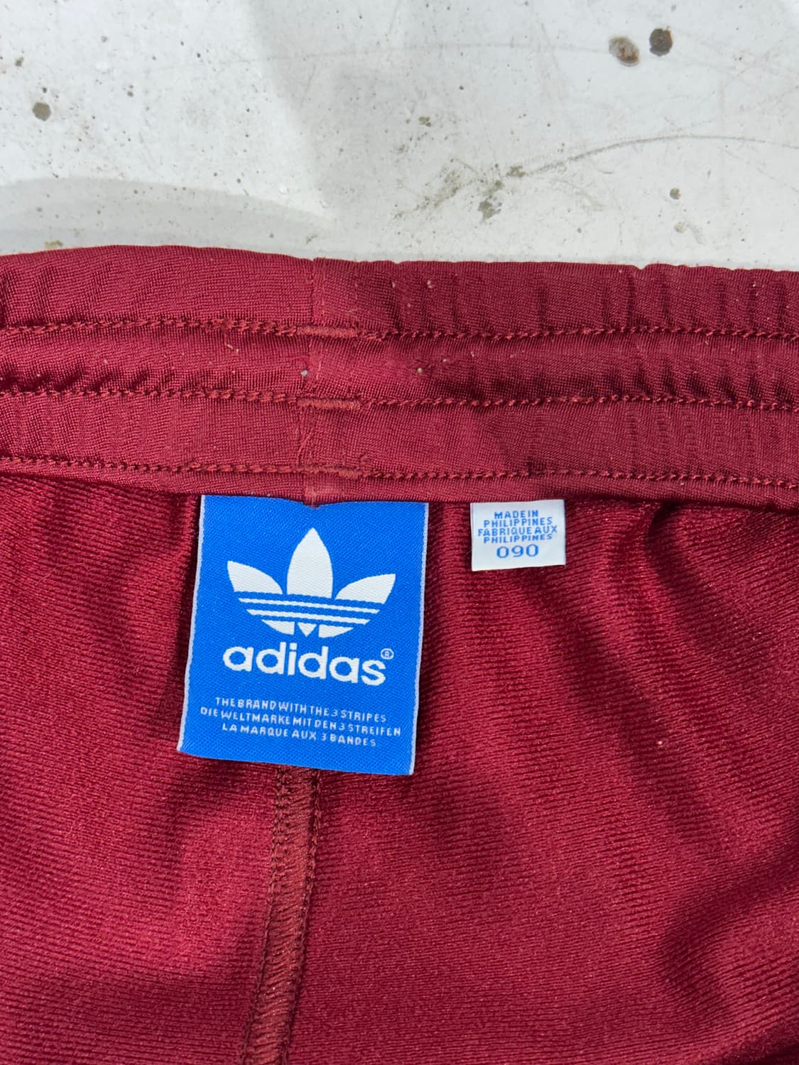 아디다스 버건디 블랙 삼선 추리닝 바지 와이드 파이어버드 팬츠 90 상품이미지7