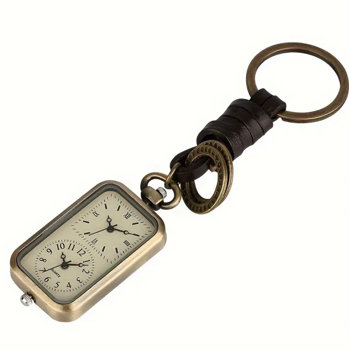 🕰️ Vintage Twin Clock Keyring 상품이미지2