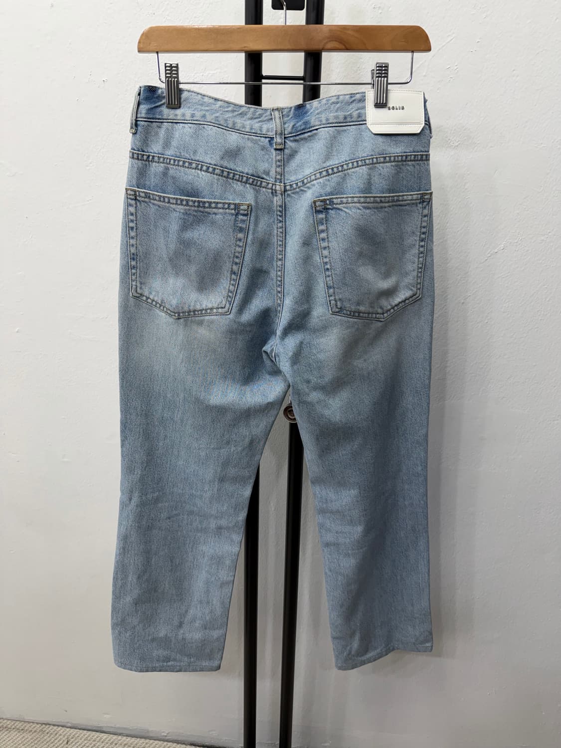 정품) 솔리드옴므 23ss 연청 데님 청바지 46 상품이미지5