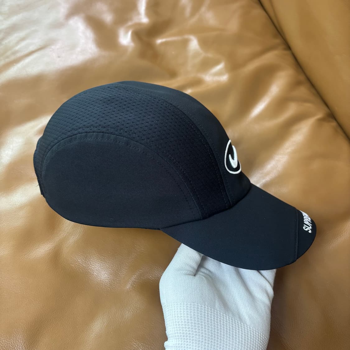 슈프림 나이키 러닝햇 캠프캡 모자 25ss 블랙 상품이미지3