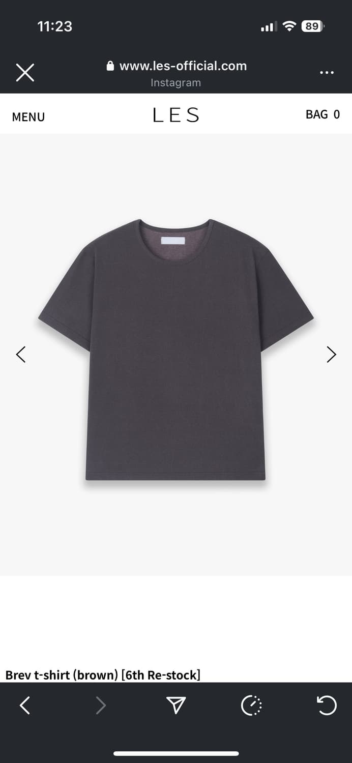 LES brev tshirt 브라운 1사이즈 상품이미지1