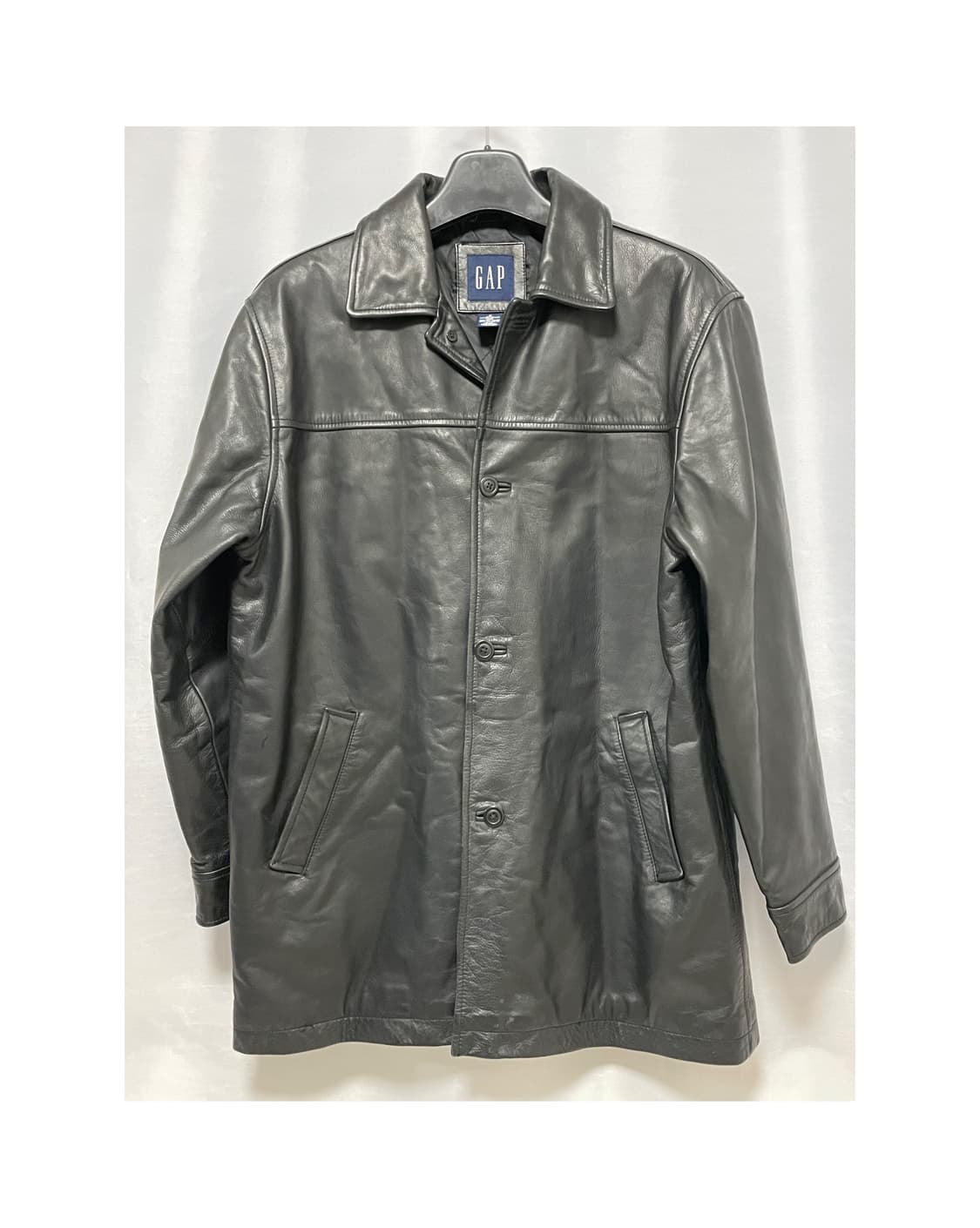 [D.O Archives] 90s 올드갭 레더 카코트 블랙(M) 상품이미지1