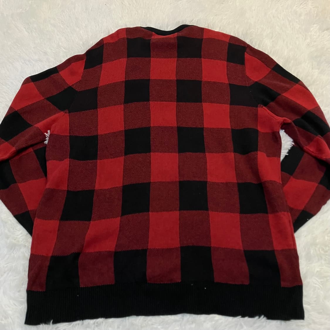빈티지 레드 체크보드 니트 802 y2k 스트릿 갸루 펑키 일본빈티지 f 상품이미지4