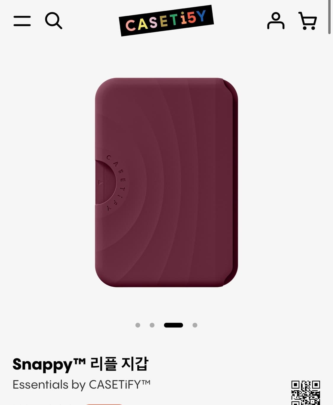 (새상품)케이스티파이 리플지갑 멀버리 상품이미지1