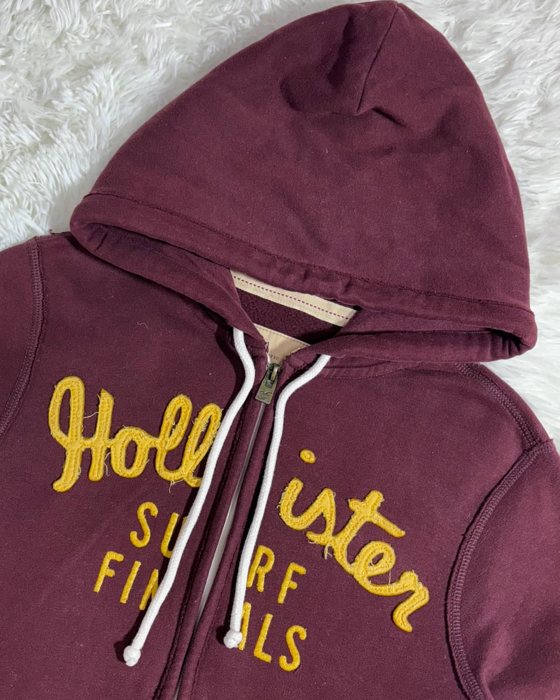 홀리스터 버건디 빅로고 후드집업  상품이미지4