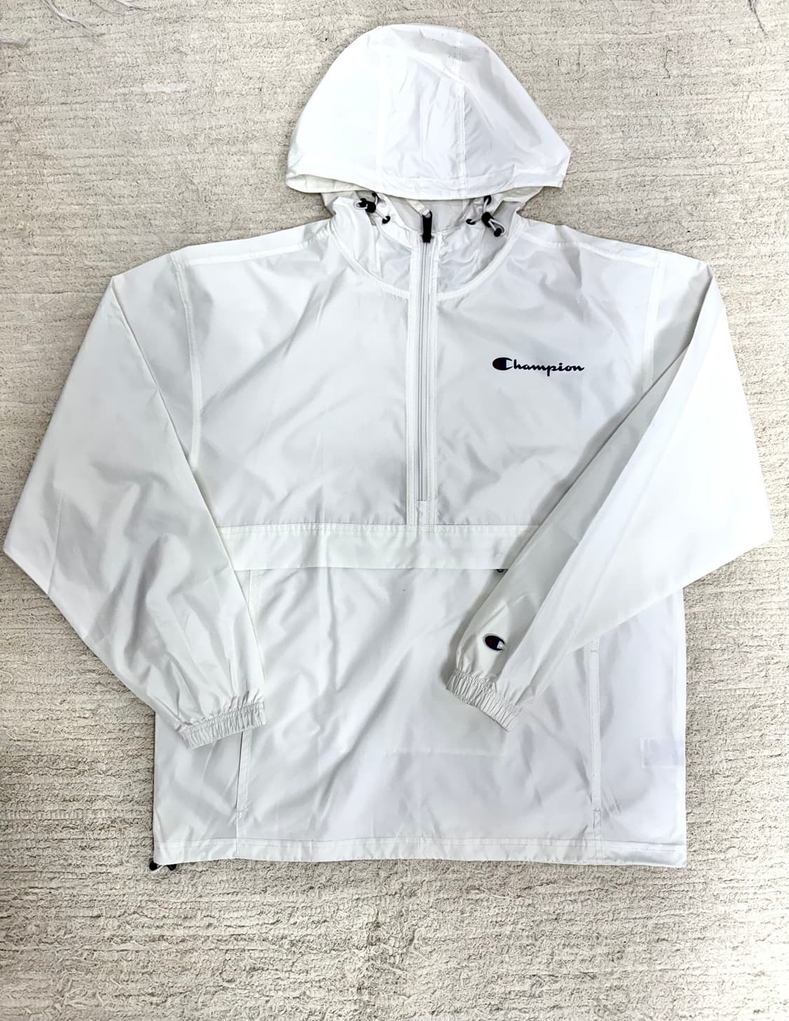 •Champion 챔피온 화이트 아노락 바람막이 후드 자켓 상품이미지1