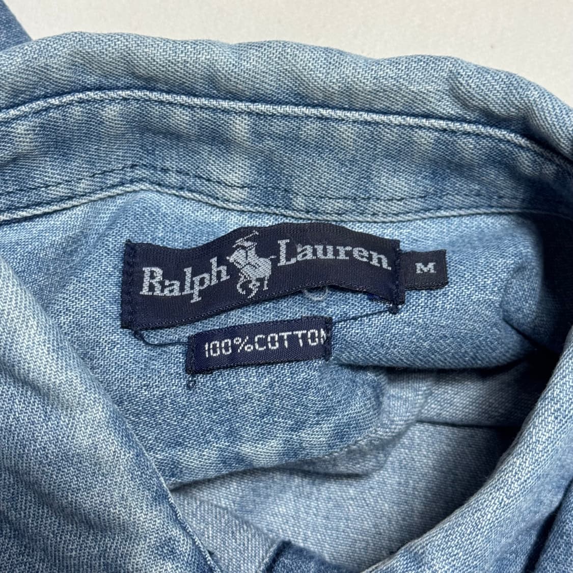 M 폴로랄프로렌 레드 포니 청 데님 셔츠 상품이미지4