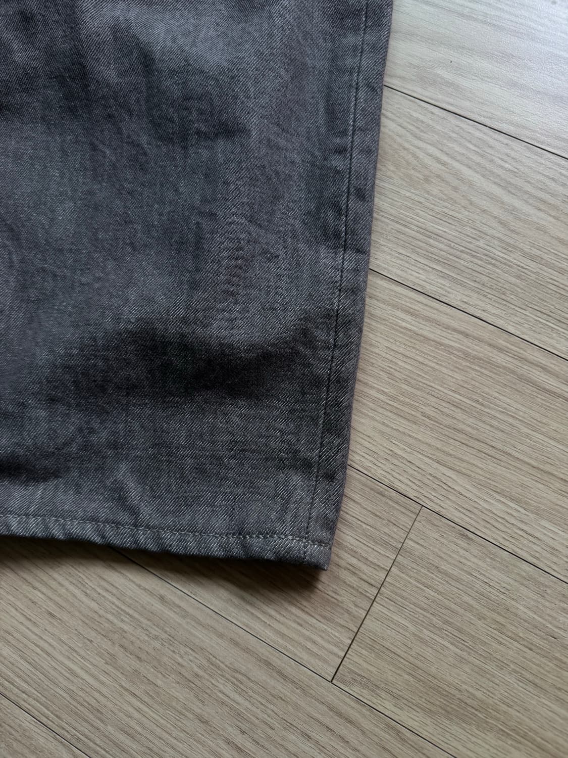 오라리 하드 트위스트 데님 와이드 팬츠 모카 브라운 상품이미지4