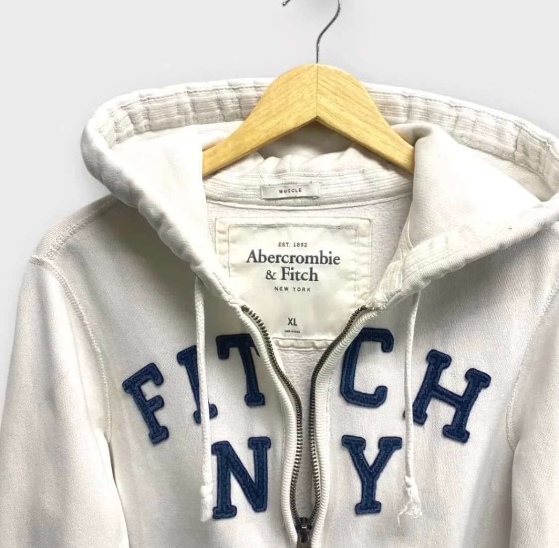 아베크롬비 화이트 후드집업 상품이미지3