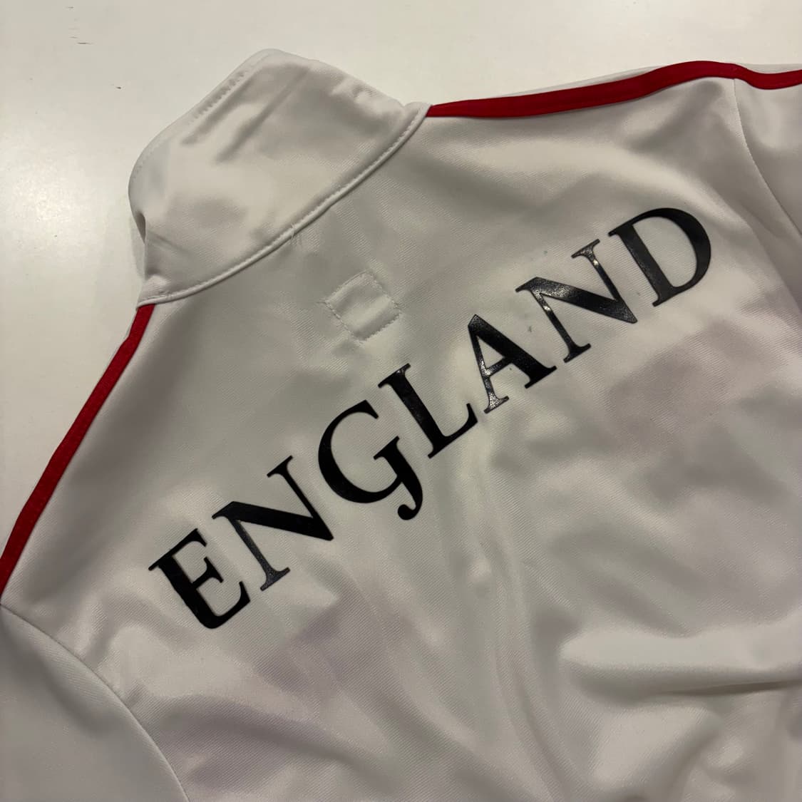 [L] 00s 아디다스 잉글랜드 흰/빨 삼선 트랙탑 져지 B664 상품이미지8