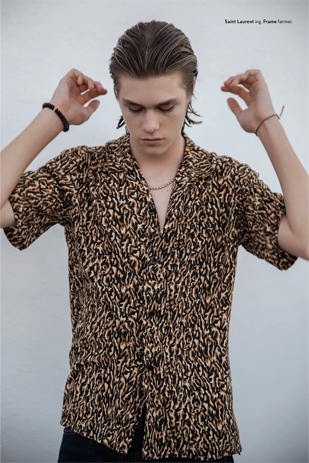 [강동원님 착용] 생로랑 21ss 레오파드 셔츠 상품이미지1