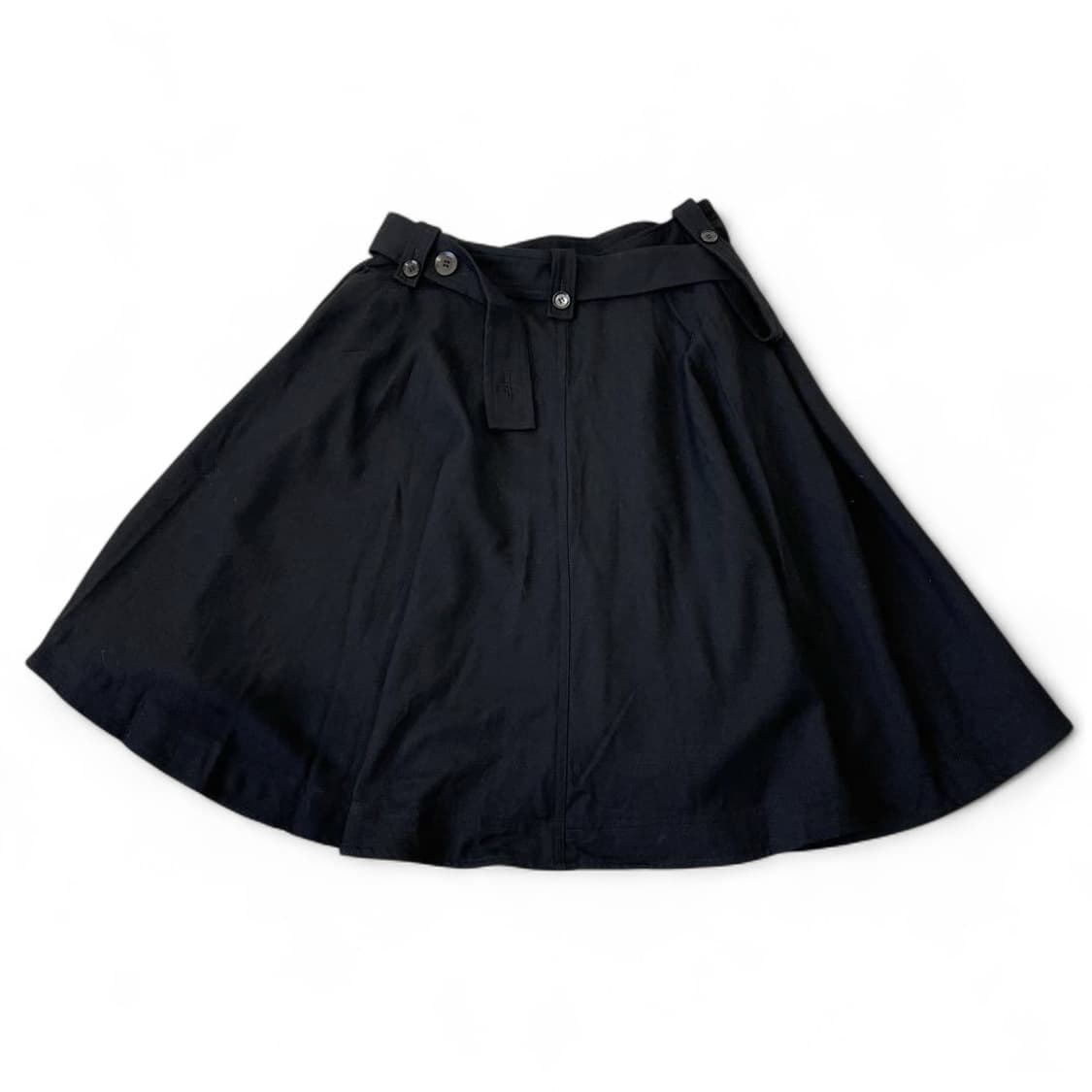 요지 야마모토 벨티드 플레어 롱스커트 상품이미지2