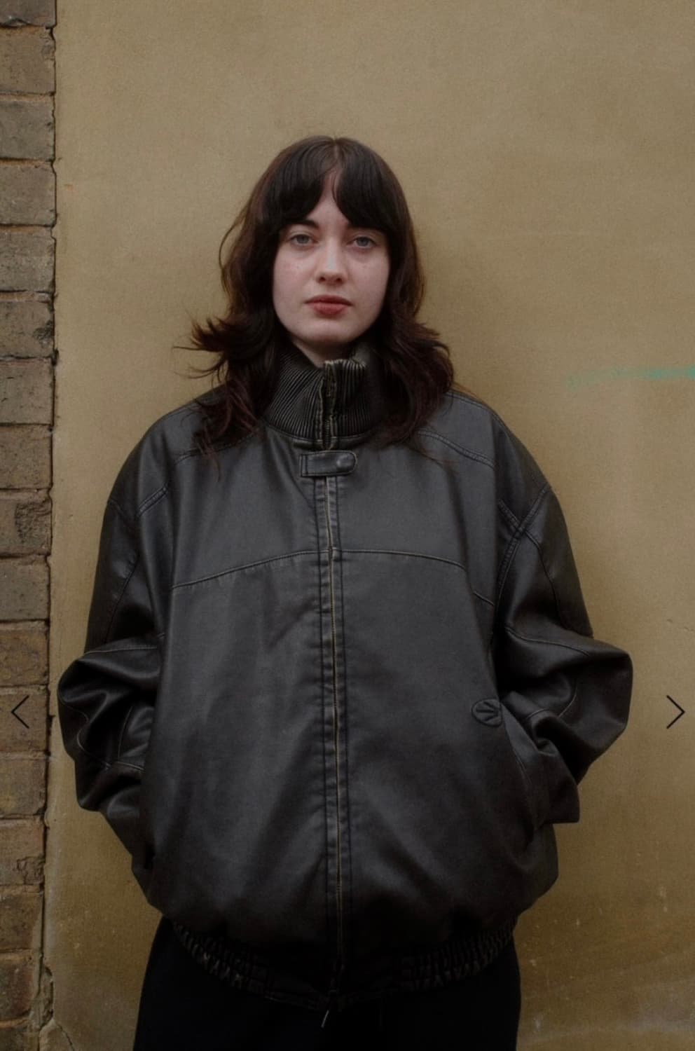 ertr 빈티지 레더 바이커 자켓 상품이미지1