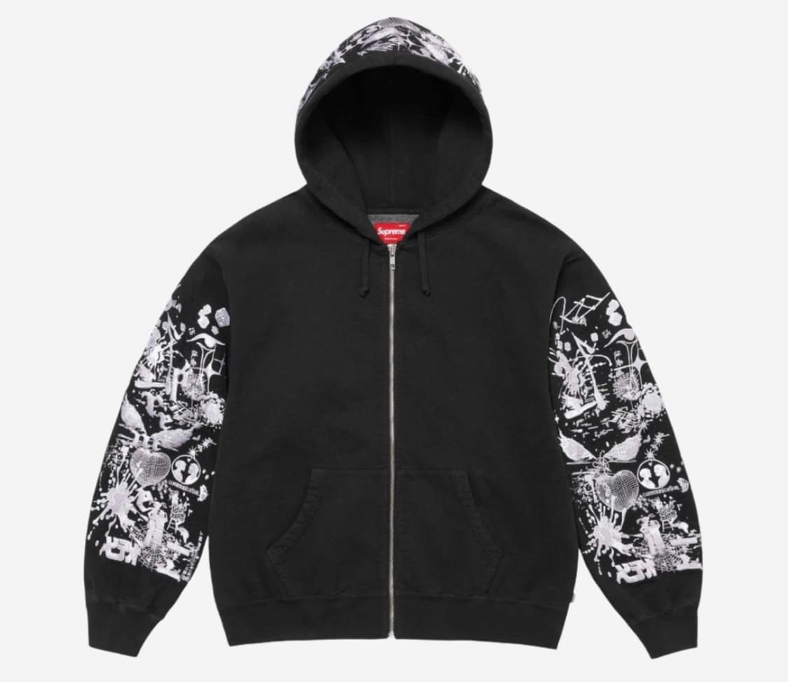 Aoi Zip Up Hooded Sweatshirt Black 상품이미지1