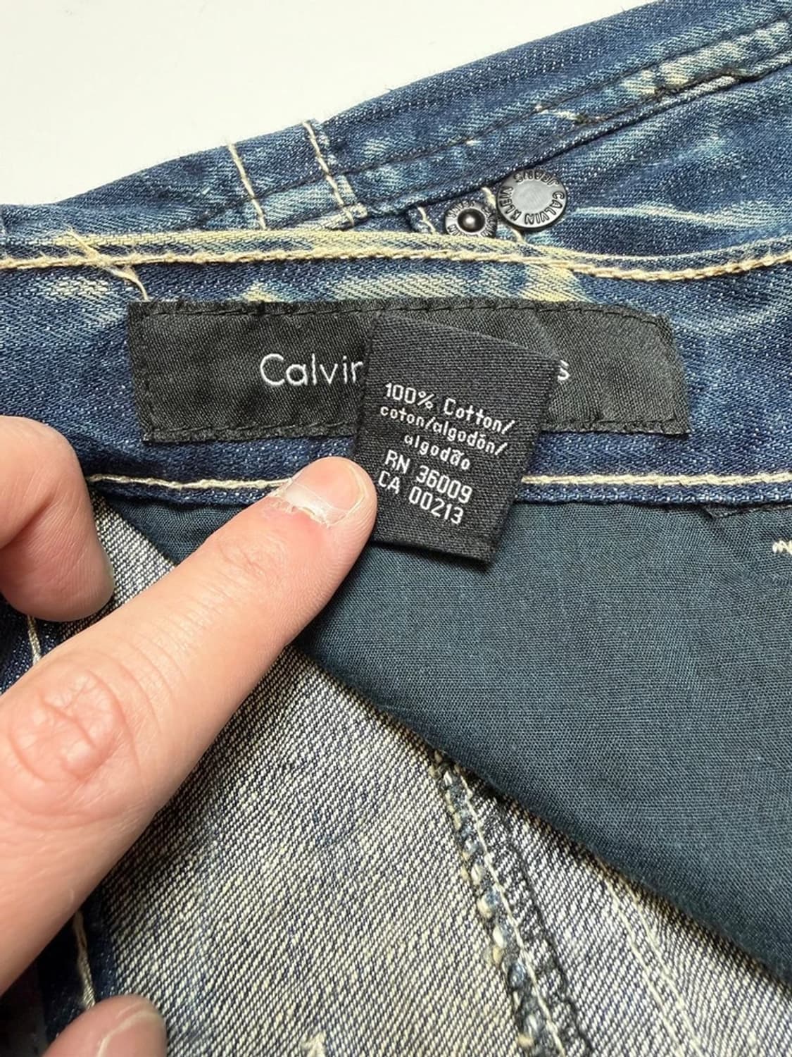 CK 00's 워싱 데미지드 와이드 데님 팬츠 PN9244 상품이미지8