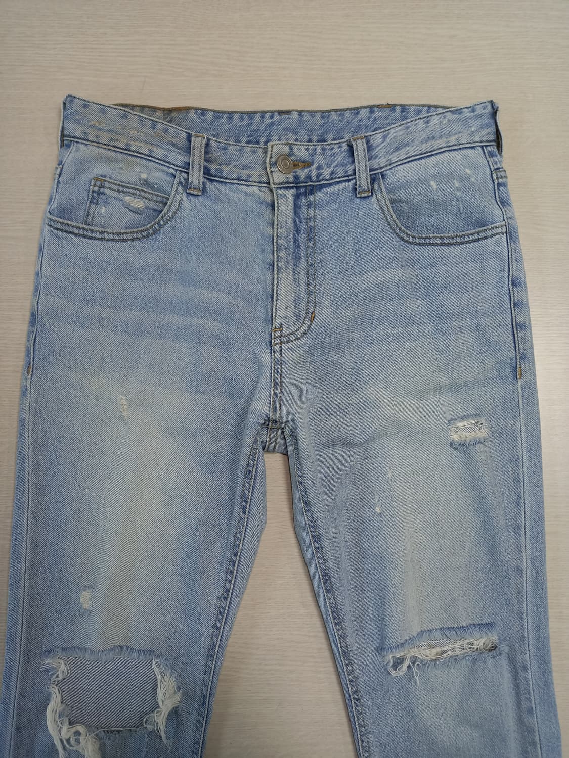 28-29 SOLID HOMME 데미지워싱 스판 슬림일자진 28-934 상품이미지3