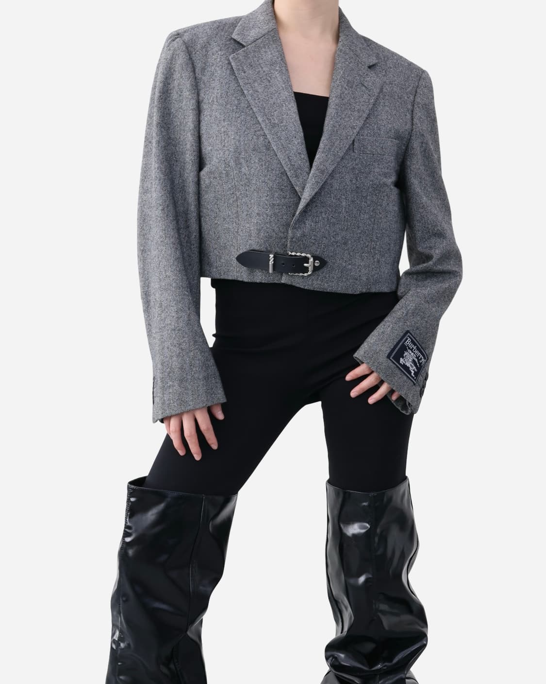 Burberrys Cropped Herringbone Jacket 상품이미지4