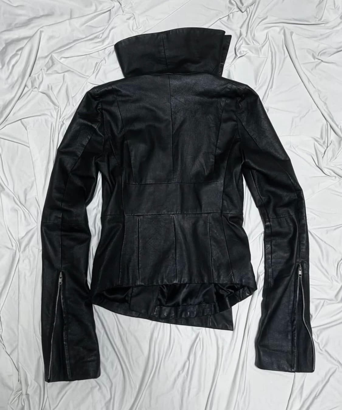 Ekam high neck lamb skin jacket 상품이미지3