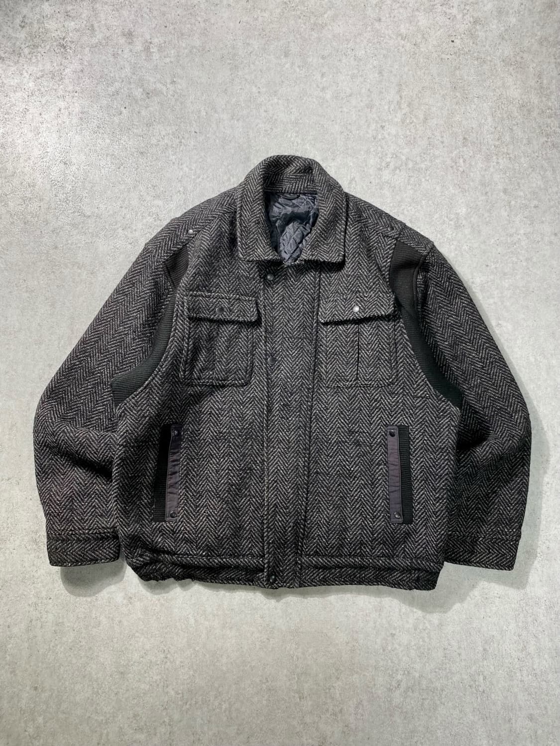 [L] 90s Golden 일본 빈티지 울 집업 자켓 상품이미지1